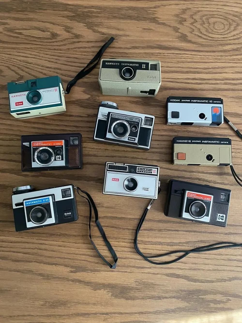 Vintage Kodak Instamatic Collection Of 9 Vintage Film Camera Lot